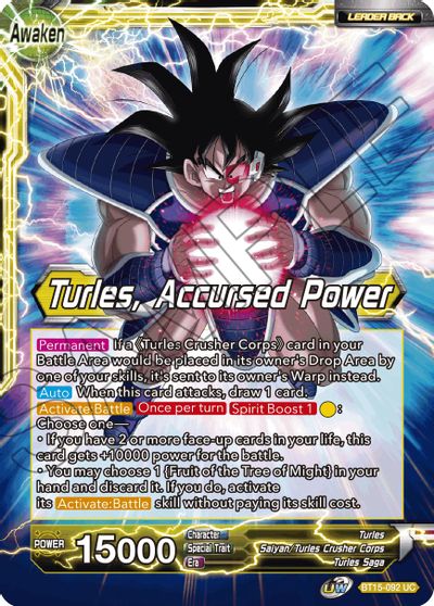 Turles // Turles, Accursed Power (BT15-092) [Saiyan Showdown] Parallel Foil