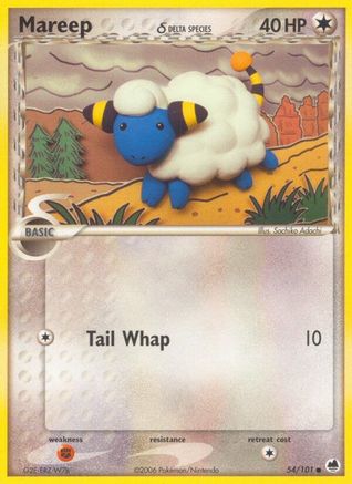 Mareep (Delta Species) 054/101 - Dragon Frontiers Reverse Holofoil