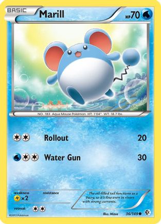 Marill 036/149 - Boundaries Crossed Reverse Holofoil