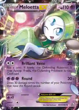 Pokemon: Meloetta EX Legendary Treasures RC11/RC25 - Moderate Play