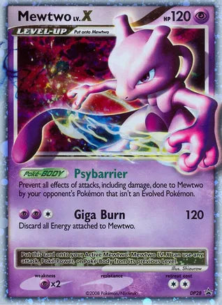 Pokemon: Mewtwo lv X Promo DP28 - Heavy Play