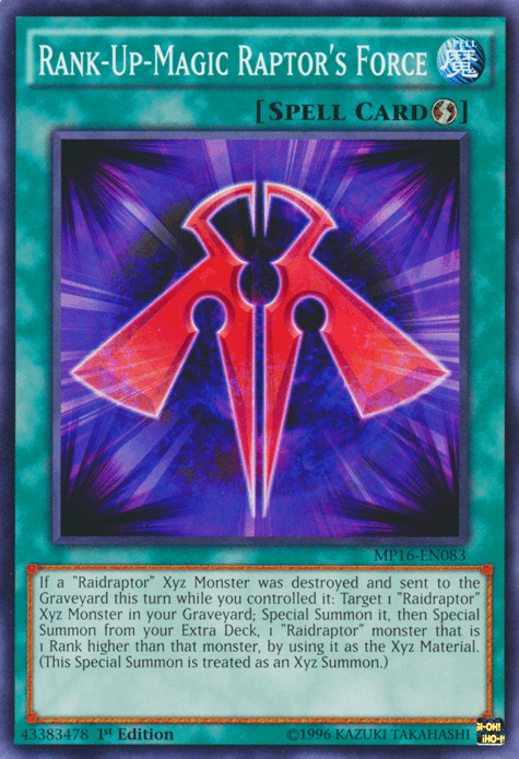 Rank-Up-Magic Raptor's Force [MP16-EN083] Common - Josh's Cards