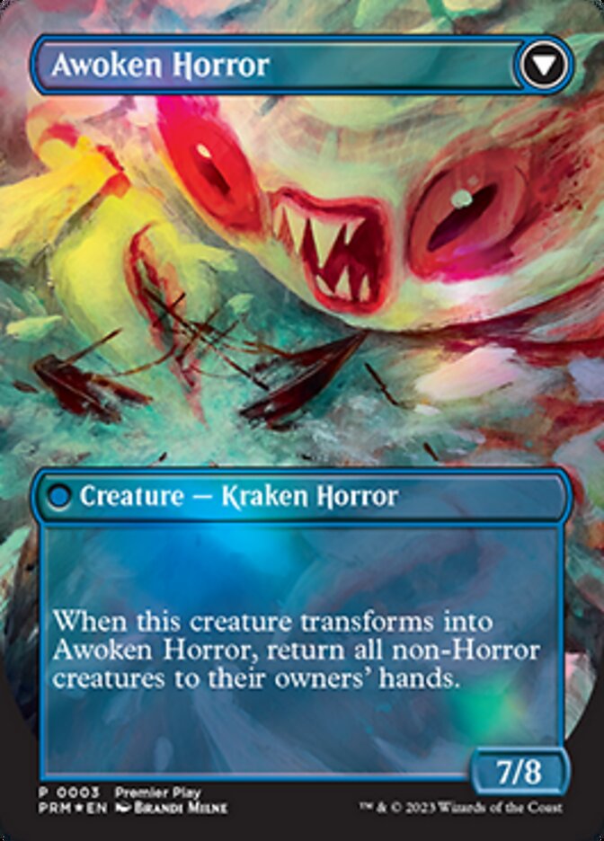 Thing in the Ice // Awoken Horror (PTP-003) - Regional Championship Qualifiers 2023: (convertdfc) (Borderless) Foil
