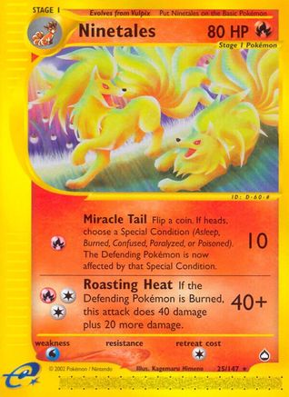 Ninetales 025/147 - Aquapolis Reverse Holofoil