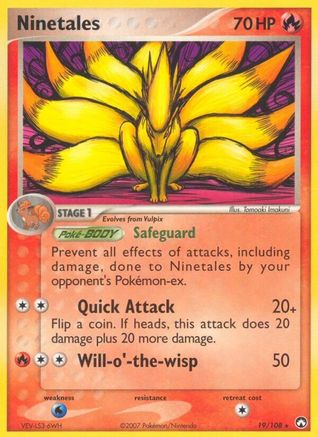 Ninetales 019/108 - Power Keepers Reverse Holofoil