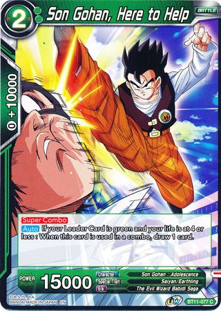 Son Gohan, Here to Help (BT11-077) [Vermilion Bloodline] Parallel Foil
