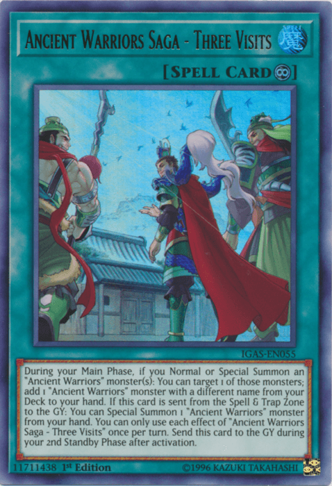 Ancient Warriors Saga - Three Visits [IGAS-EN055] Ultra Rare - Josh's Cards