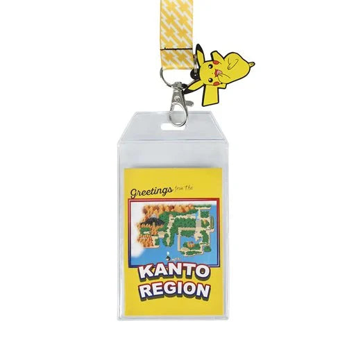 Pokemon Pikachu Yellow Kanto Region First Partner Rubber Charm and Lanyard