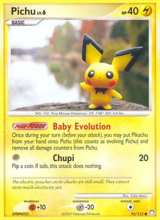 Pichu 093/123 - Mysterious Treasures Reverse Holofoil