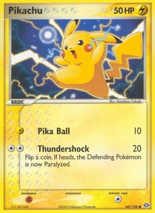Pikachu 060/106 - Emerald - Reverse Holofoil