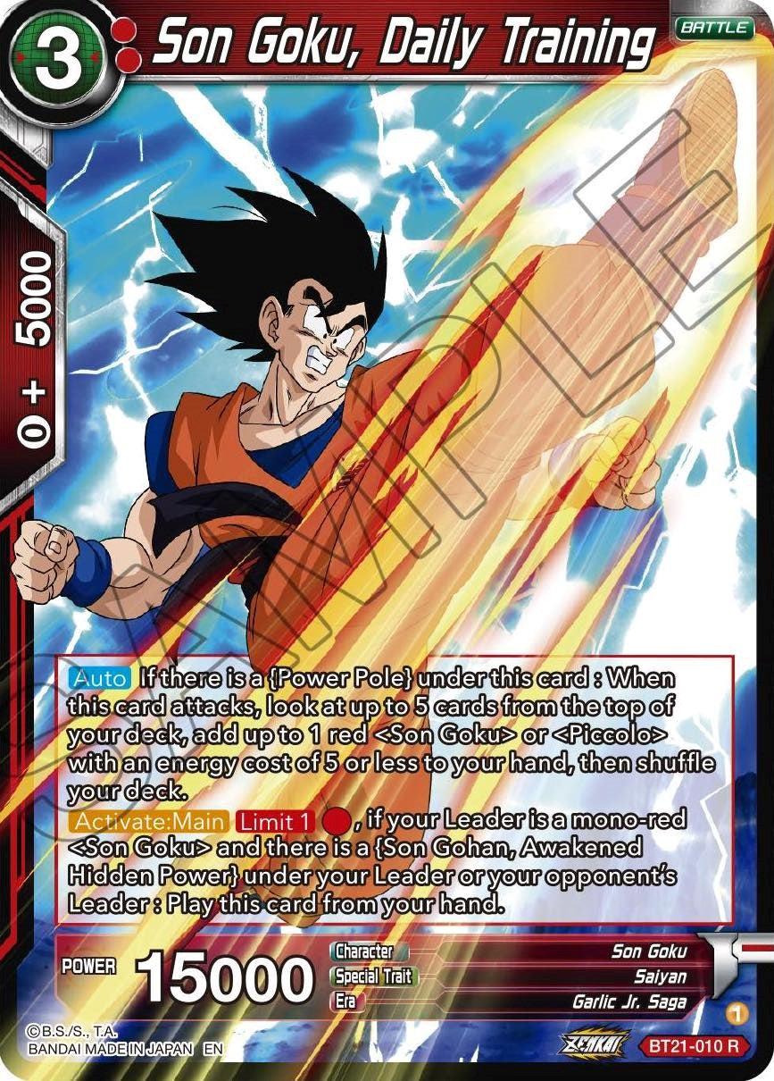 Son Goku, Daily Training (BT21-010) [Wild Resurgence] Parallel Foil
