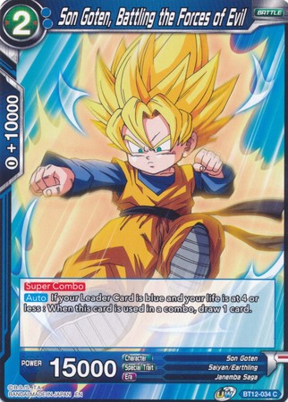Son Goten, Battling the Forces of Evil (BT12-034) [Vicious Rejuvenation] Parallel Foil
