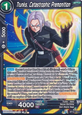 Trunks, Catastrophic Premonition (BT12-135) [Vicious Rejuvenation] Parallel Foil