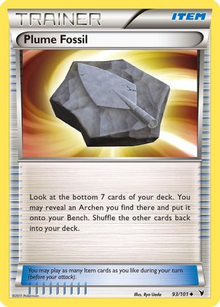 Plume Fossil 093/101 - Noble Victories Reverse Holofoil