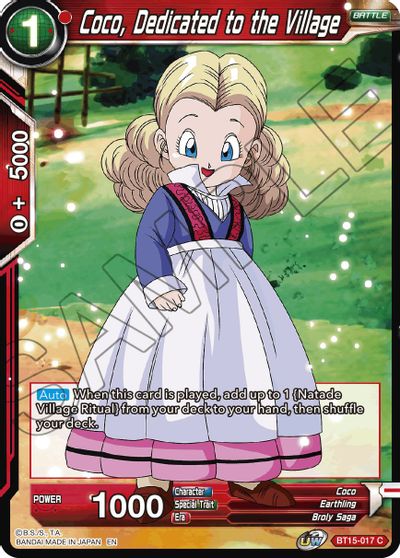Coco, Dedicated to the Village (BT15-017) [Saiyan Showdown] Parallel Foil