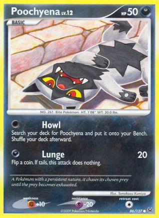 Poochyena 086/127 - Platinum Reverse Holofoil