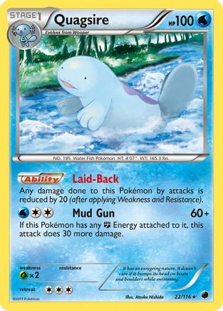 Quagsire 022/116 - Plasma Freeze Reverse Holofoil