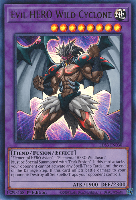Evil HERO Wild Cyclone [LDS3-EN030] Ultra Rare - Josh's Cards