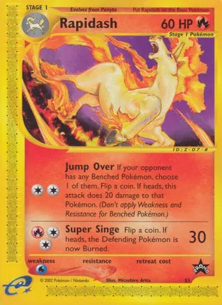 Pokemon: Rapidash WotC Promo 51 - Light Play