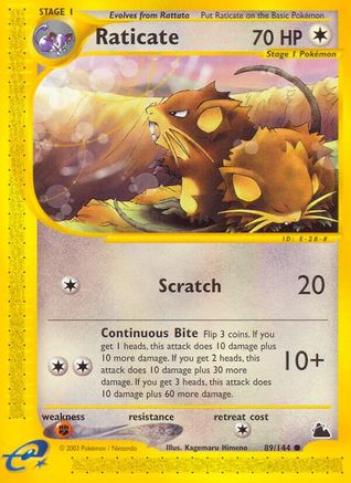 Raticate 089/144 - Skyridge Reverse Holofoil