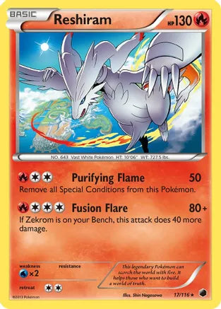 Pokemon: Reshiram Plasma Freeze 17/116 - Near Mint