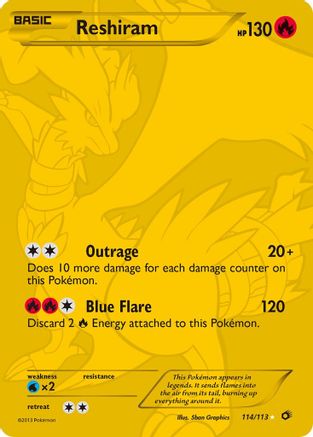 Reshiram (Full Art Secret Rare) 114/113 - Legendary Treasures Holofoil