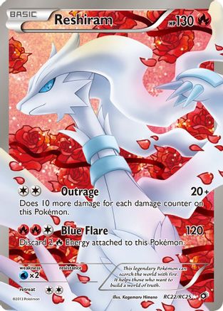 Reshiram (Full Art) RC22/RC25 - Legendary Treasures Radiant Collection Holofoil