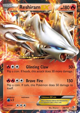Reshiram EX 029/113 - Legendary Treasures Holofoil