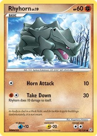 Rhyhorn 095/130 - Diamond and Pearl Reverse Holofoil