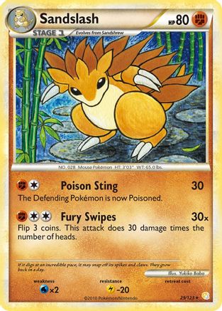 Sandslash 029/123 - HeartGold SoulSilver Reverse Holofoil