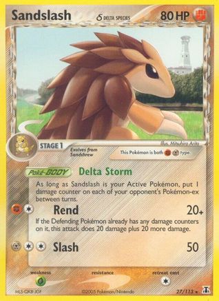 Sandslash (Delta Species) 027/113 - Delta Species Reverse Holofoil