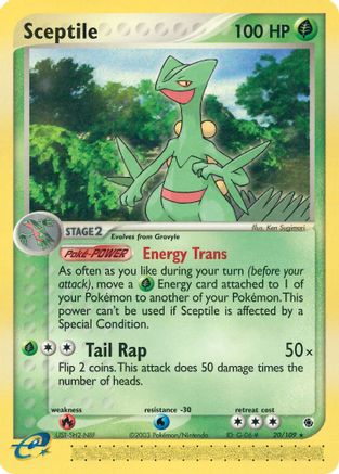Sceptile 020/109 - Ruby and Sapphire Reverse Holofoil