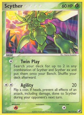 Scyther 046 - Unseen Forces - Reverse Holofoil