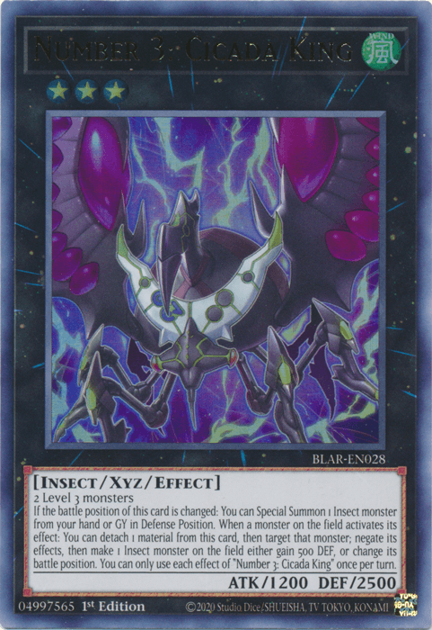 Number 3: Cicada King [BLAR-EN028] Ultra Rare - Josh's Cards