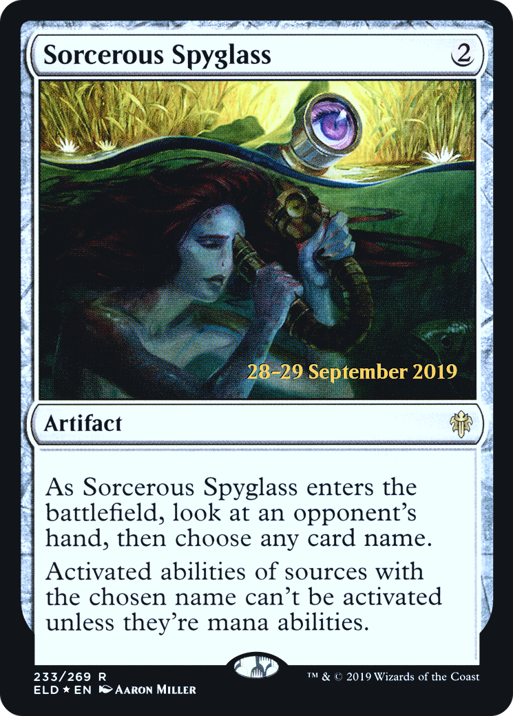 Sorcerous Spyglass (PRE-233S) - Throne of Eldraine Promos Foil