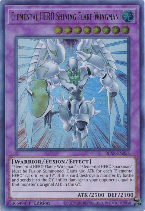 Elemental Hero Shining Flare Wingman [BLAR-EN054] Ultra Rare - Josh's Cards
