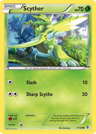 Scyther 007/149 - Boundaries Crossed Reverse Holofoil