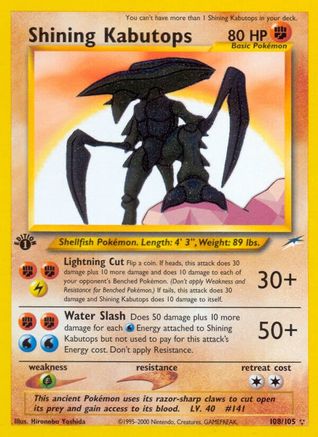 Shining Kabutops 108/105 - Neo Destiny