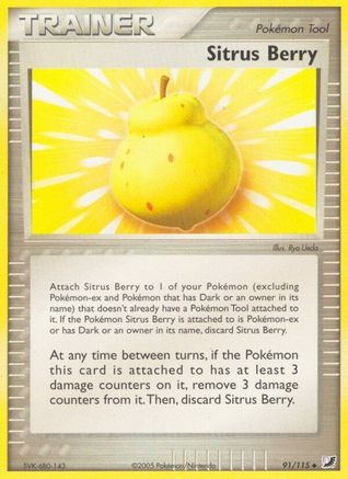 Sitrus Berry 091/115 - Unseen Forces Reverse Holofoil