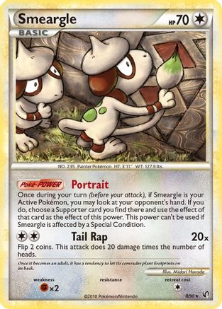 Smeargle 008/90 - Undaunted Reverse Holofoil