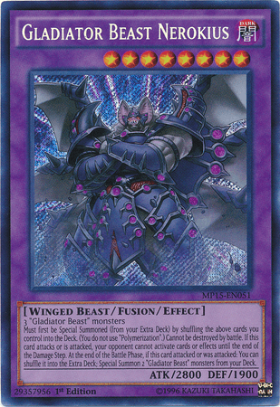 Gladiator Beast Nerokius [MP15-EN051] Secret Rare - Josh's Cards