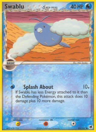 Swablu (Delta Species) 065/101 - Dragon Frontiers Reverse Holofoil