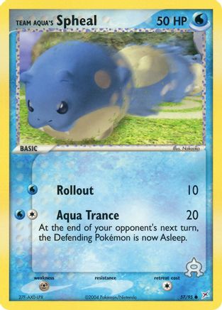 Team Aqua's Spheal 057/95 - Team Magma vs Team Aqua Reverse Holofoil
