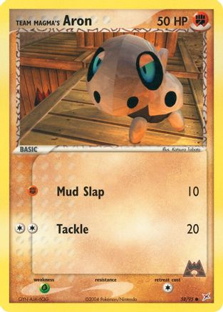 Team Magma's Aron 058/95 - Team Magma vs Team Aqua Reverse Holofoil