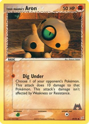 Team Magma's Aron 059/95 - Team Magma vs Team Aqua