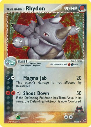 Team Magma's Rhydon 011/95 - Team Magma vs Team Aqua Holofoil
