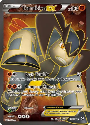 Pokemon: Terrakion EX Dragon's Exalted 121/124 - Light Play