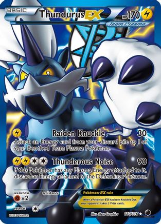 Thundurus EX (Team Plasma) (Full Art) 110/116 - Plasma Freeze Holofoil