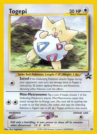 Pokemon: Togepi Wotc Promo 30 - Near Mint