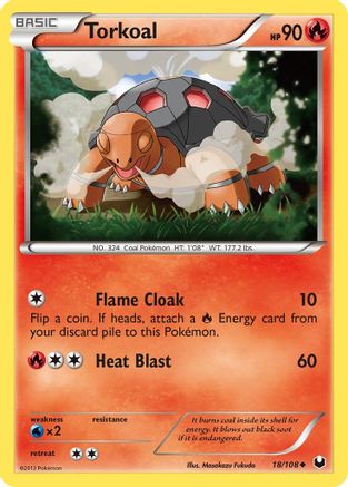 Torkoal 018/108 - Dark Explorers Reverse Holofoil
